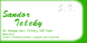 sandor teleky business card